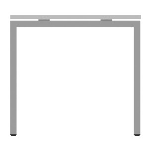 Tavolo Quadrato Nova U in Melaminico - Dimensioni 80 x 80 x 74 h - Colore Piano Bianco - Colore Struttura Grigio 2