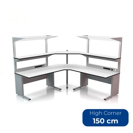 Tavolo Tecnico Corner KE High 1500 in Laminato Antigraffio e Antistatico