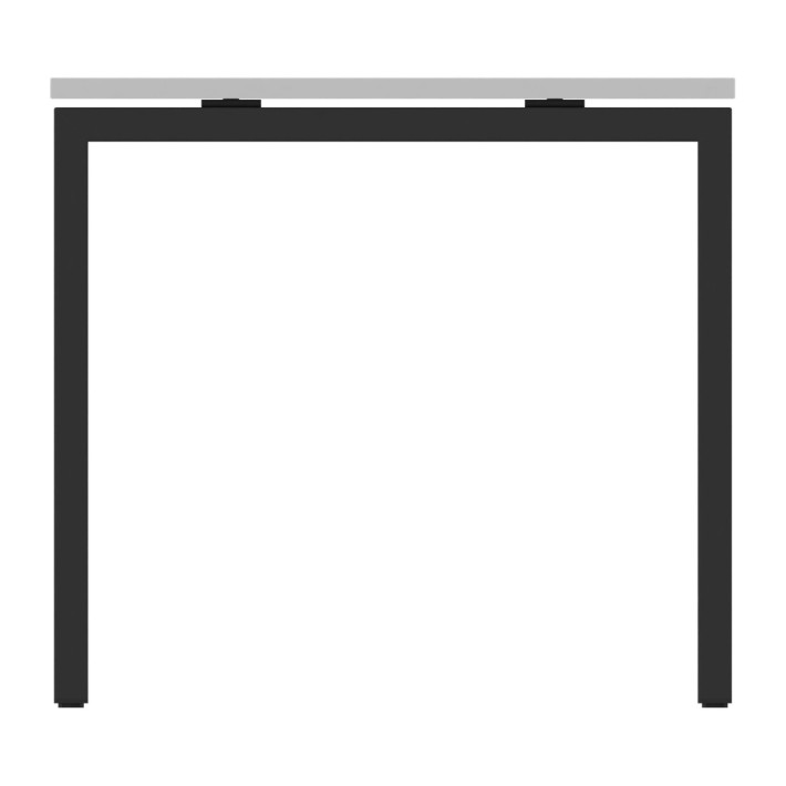 Tavolo Nova U in Melaminico - Dimensioni 140 x 60 x 74 cm - Piano Colore Bianco - Struttura Colore Dark Grey