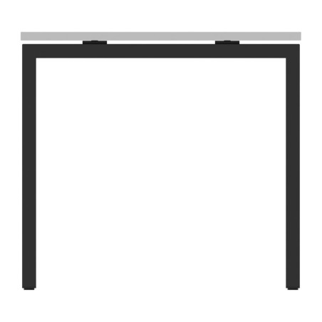 Tavolo Nova U in Melaminico - Dimensioni 140 x 60 x 74 cm - Piano Colore Bianco - Struttura Colore Dark Grey