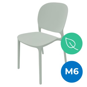 Sedia Hug Go Green con Scocca in Polipropilene - Altezza Seduta 44 cm (M6)   - Colore Verde Pastello