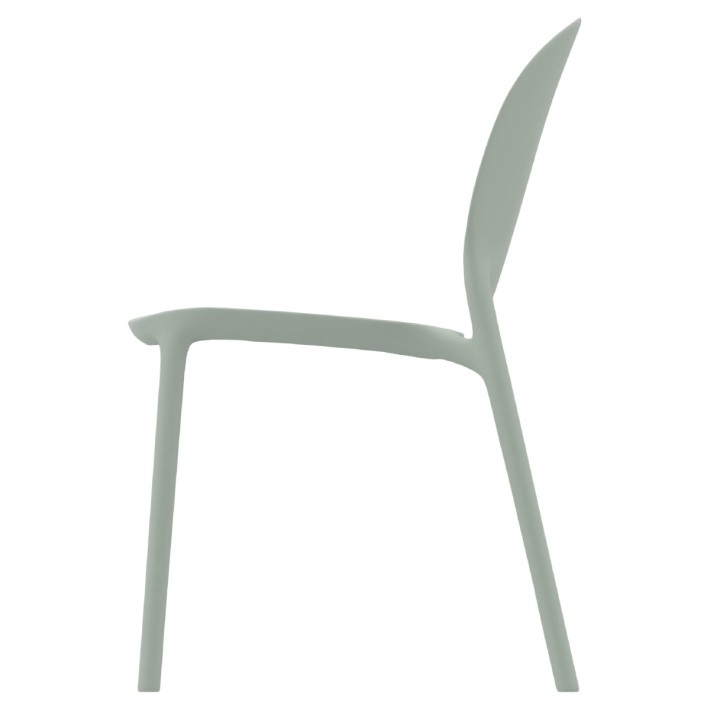 Sedia Hug Go Green con Scocca in Polipropilene - Altezza Seduta 44 cm (M6)   - Colore Verde Pastello
