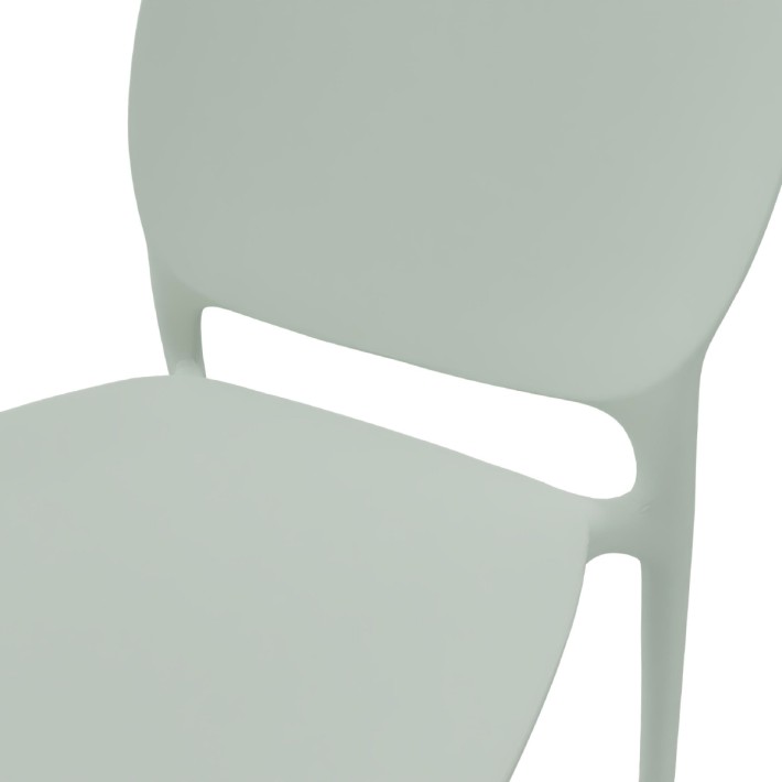 Sedia Hug Go Green con Scocca in Polipropilene - Altezza Seduta 44 cm (M6)   - Colore Verde Pastello