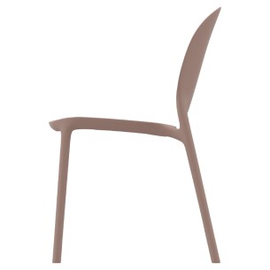 Sedia Hug Go Green con Scocca in Polipropilene - Altezza Seduta 44 cm (M6)   - Colore Marrone Caramello 2