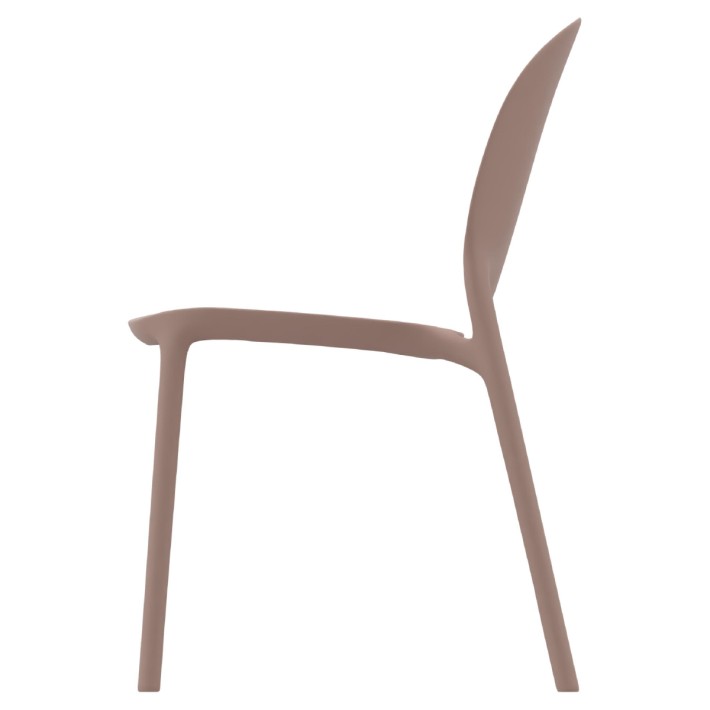 Sedia Hug Go Green con Scocca in Polipropilene - Altezza Seduta 44 cm (M6)   - Colore Marrone Caramello