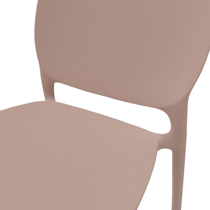 Sedia Hug Go Green con Scocca in Polipropilene - Altezza Seduta 44 cm (M6)   - Colore Marrone Caramello