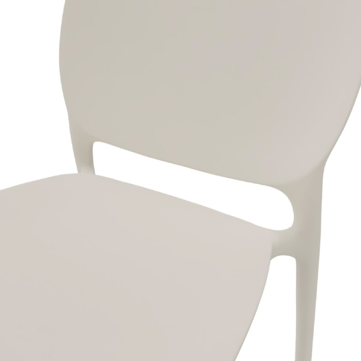 Sedia Hug Go Green con Scocca in Polipropilene - Altezza Seduta 44 cm (M6)   - Colore Grigio Tortora