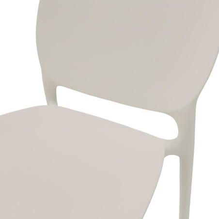 Sedia Hug Go Green con Scocca in Polipropilene - Altezza Seduta 44 cm (M6)   - Colore Grigio Tortora