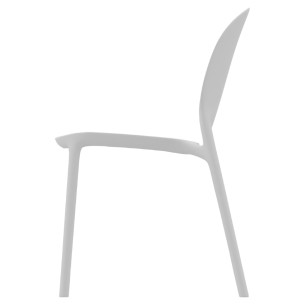 Sedia Hug Go Green con Scocca in Polipropilene - Altezza Seduta 44 cm (M6) - Colore Bianco Lino 2