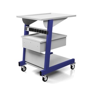 Carrello Porta Strumenti con 3 ripiani Cassetto Metallico e 4 Ruote -  Portata di Carico Superiore 120 kg 2