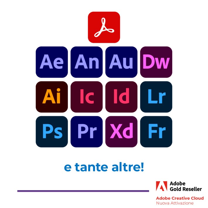 Creative Cloud Enterprise HED per Studenti (Minimo 250 Licenze) - Nuova Attivazione - VIP EDU - Prezzo a Licenza - 1 Anno