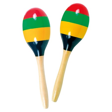 Coppia di Maracas in Legno per Bambini - Strumento Musicale per lo Sviluppo Motorio