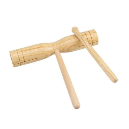 Blocco Bitonale in Legno con Battente - Dimensioni ø 4 x 19,5 x 23 cm