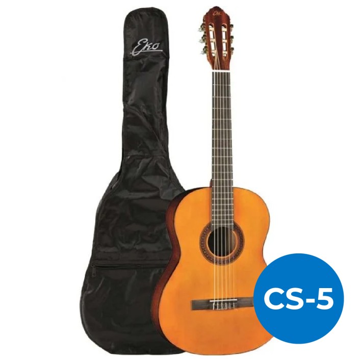 Eko Guitars - Chitarra Classica - CS-5 Natural - con Custodia