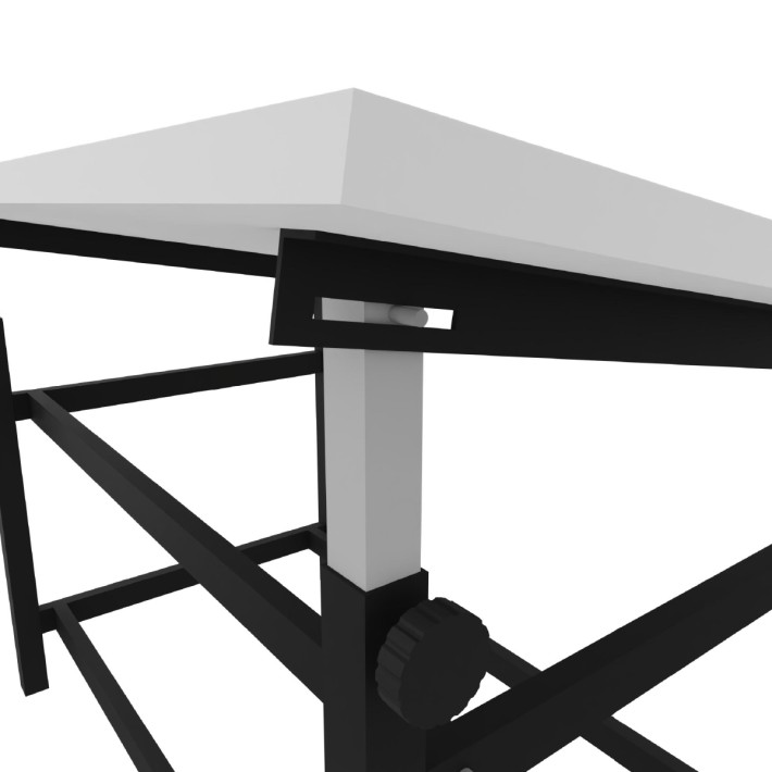 Tavolo MINI Architetto Telescopico con Piano in Melaminico - Dimensioni 75 x 105 cm - Altezza Regolabile 75/105 cm