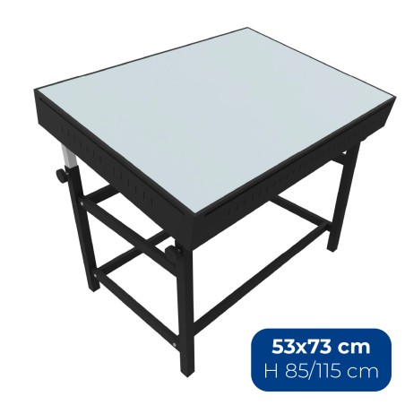 Tavolo Regolabile MINI Archittetto con Piano Luminosos Grapholux - Dimensione Piano 53 x 73 cm - Altezza Regolabile 85/115 cm