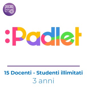 Padlet Pacchetto Scuola - 15 Insegnanti - Studenti Illimitati - 3 Anni