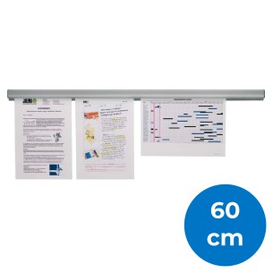 Binario Adesivo a Pressione in Alluminio - Lunghezza 60 cm