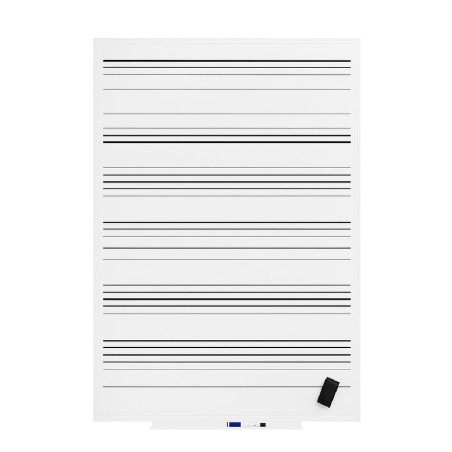 Lavagna Magnetica Music - Foglio Verticale con 6 Pentagrammi - Dimensione 100 x 150 cm