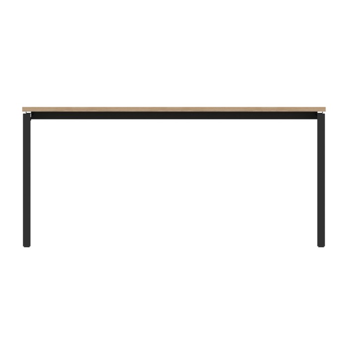 C2105944VM602 Tavolo Nova U in Melaminico - Dimensioni 160 x 80 x 74 cm – Colore Piano Rovere Ambrata – Colore Struttura Nero