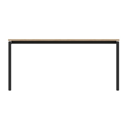 C2105944VM602 Tavolo Nova U in Melaminico - Dimensioni 160 x 80 x 74 cm – Colore Piano Rovere Ambrata – Colore Struttura Nero