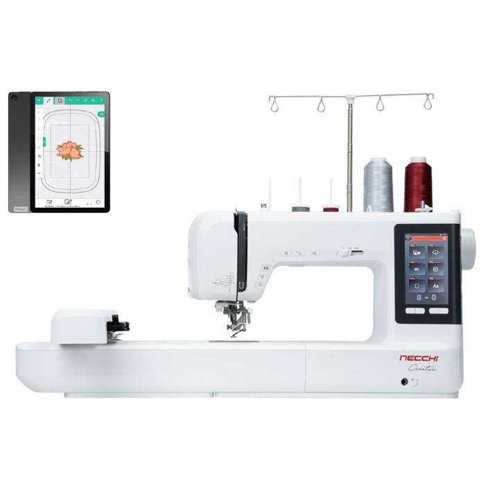 Ricamatrice/Macchina per Cucire Elettronica con Software - Modello Necchi Creator C1200 con 70 Ricami Inclusi