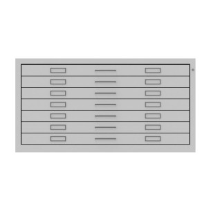 Cassettiera Portadisegni Formato A2 con Zoccolo e Coperchio - Dimensioni 75 x 53 x 69 cm - Colore Grigio Ral 7035 2