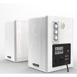 Coppia di Casse Preamplificate ECO100PLUS da 100W - Colore Bianco