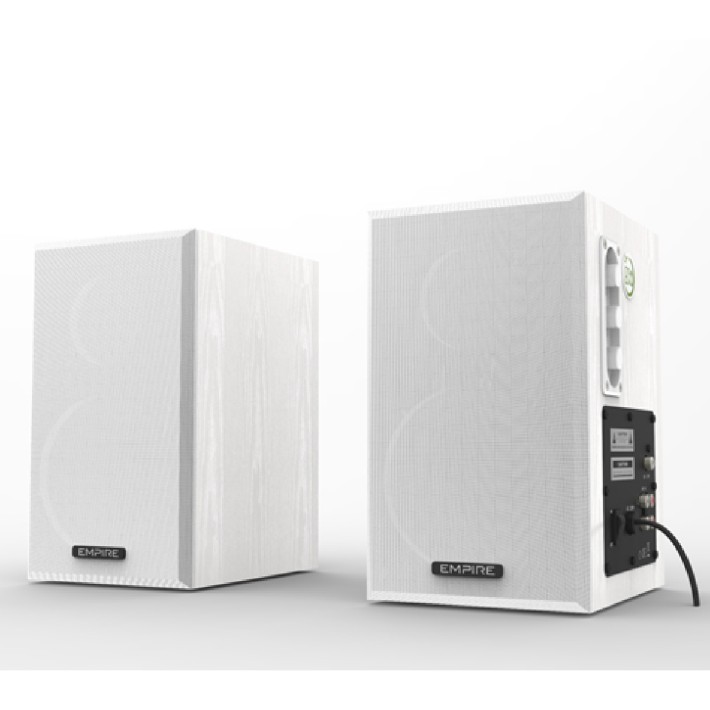Coppia di Casse Preamplificate ECO100PLUS da 100W - Colore Bianco