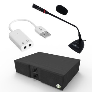 Cassa con Microfono con Filo - Soundbase 90 + Desk135 - 90W
