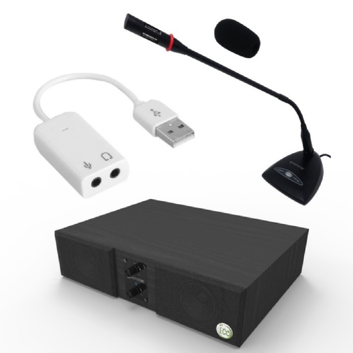Cassa con Microfono con Filo - Soundbase 90 + Desk135 - 90W