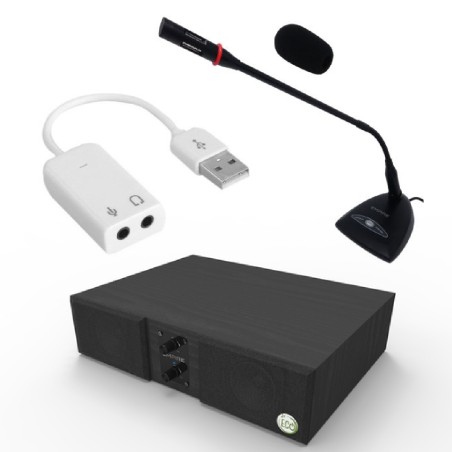 Cassa con Microfono con Filo - Soundbase 90 + Desk135 - 90W