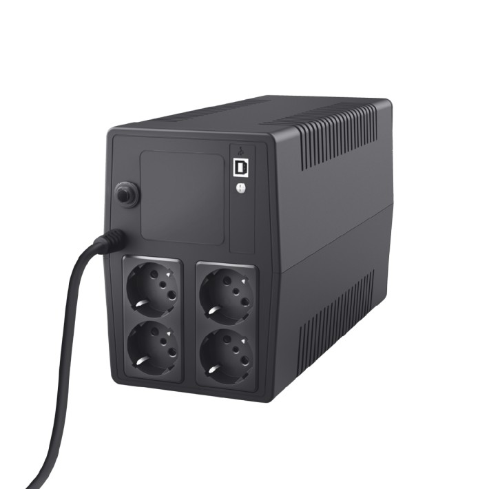 Ups - Trust Paxxon - Batteria da 1000 VA - 4 Prese - Nero