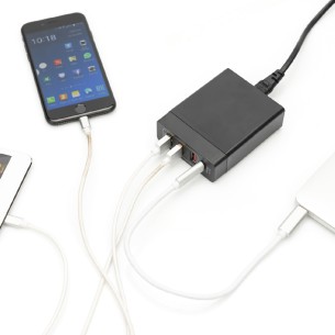 Caricabatterie con 4 porte ( 3x USB-A, 1x USB-C ) - Universale - 72 W - Nero 2