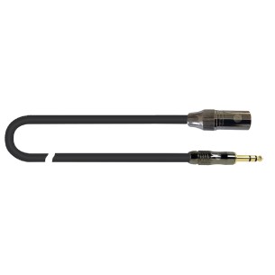 Cavo Microfonico - Quik Lok Just MJS 3 - XLR Maschio / Jack Stereo  - 3 m - Nero