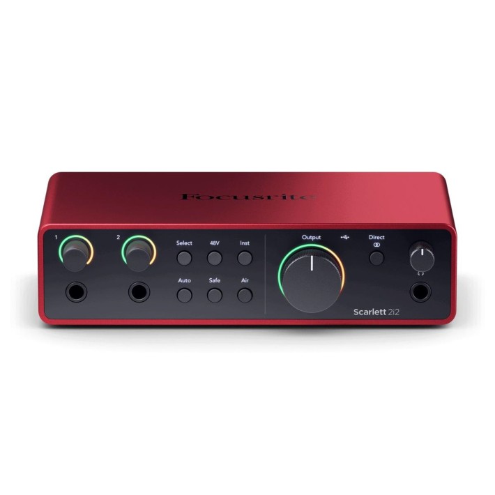 Scheda Audio - Focusrite Scarlett 2i2 4th Gen - 2 Ingressi XLR/Jack - USB-C - Modalità Air - Ideale per Home Studio