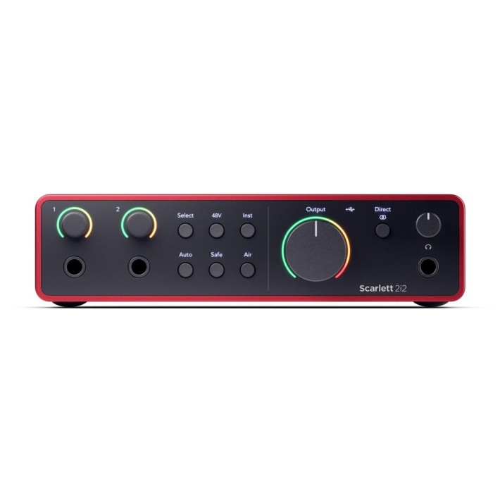 Scheda Audio - Focusrite Scarlett 2i2 4th Gen - 2 Ingressi XLR/Jack - USB-C - Modalità Air - Ideale per Home Studio