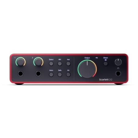 Scheda Audio - Focusrite Scarlett 2i2 4th Gen - 2 Ingressi XLR/Jack - USB-C - Modalità Air - Ideale per Home Studio