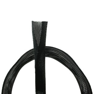 Guaina Avvolgicavi - con Chiusura Velcro - Diametro 32 mm - Lunghezza 1,8 m - Nero