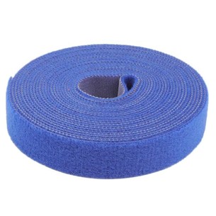Matassa per Cavi - Nastro Velcro - Larghezza 16 mm - Lunghezza 4 m - Blu