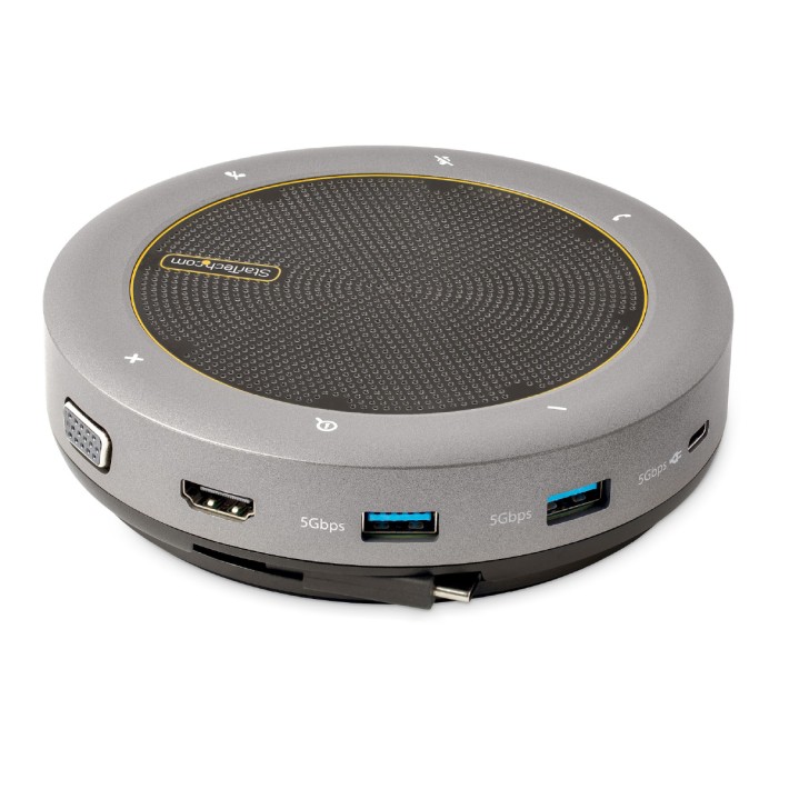 Docking Station USB-C - da USB-C a VGA/4K HDMI - 2x Hub USB-A - per Conferenze