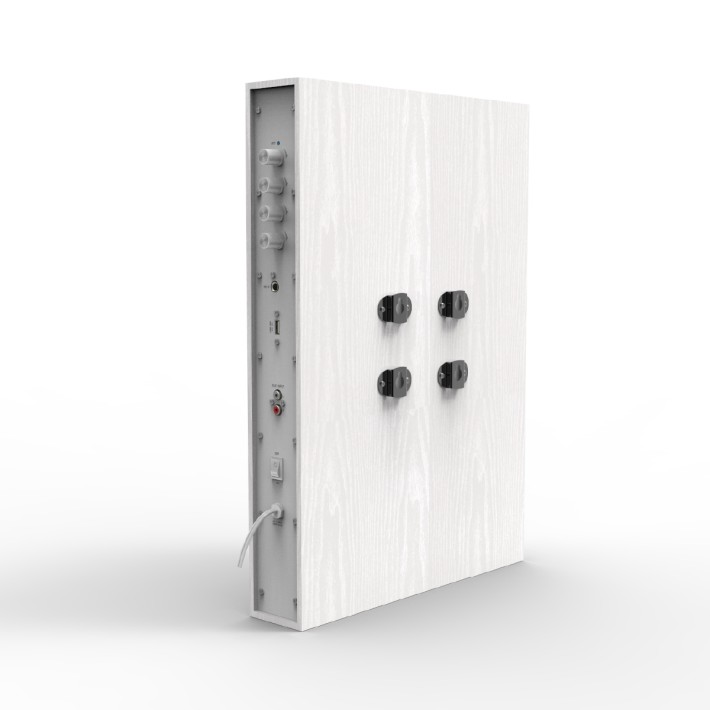 Sistema Audio Quadro Mic - con Ingresso Mic - Bianco