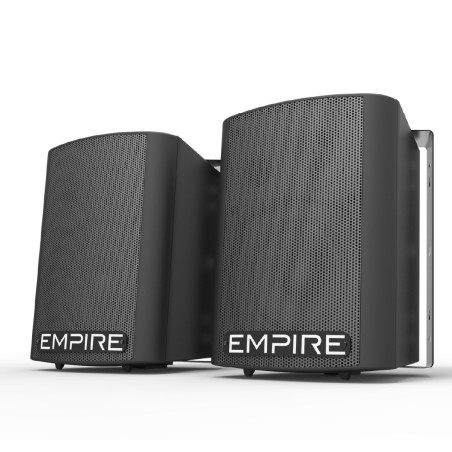 Coppia di casse preamplificate da 250W - Wall250 - Colore Bianco - Funzione ECO - Con supporto da muro direzionabile.