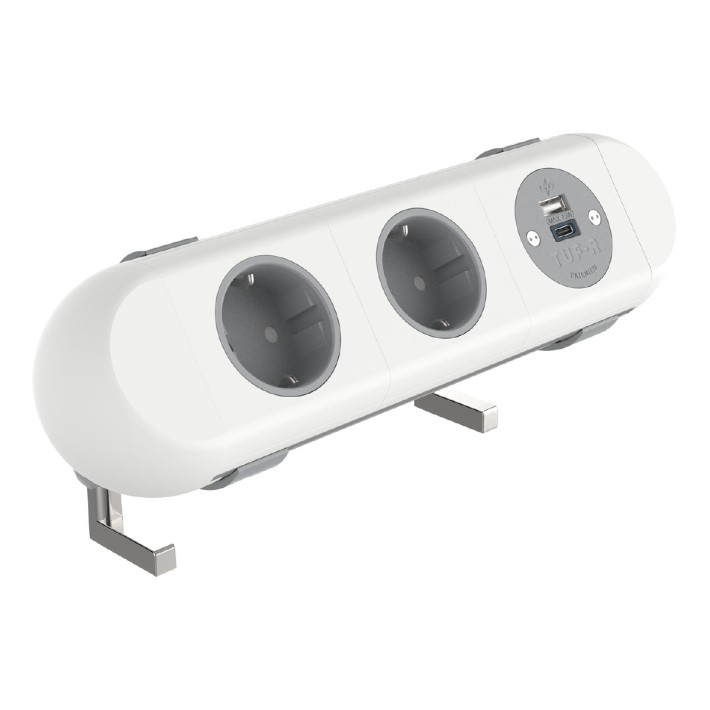 Multipresa Polar 2x Schuko con USB AC 25W – Modello 100
