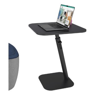 Tavolino Bento per Laptop Modello 453 – Dimensione Piano 48 x 48 cm - Regolabile in Altezza da 55 a 75 cm – Colore Nero 2
