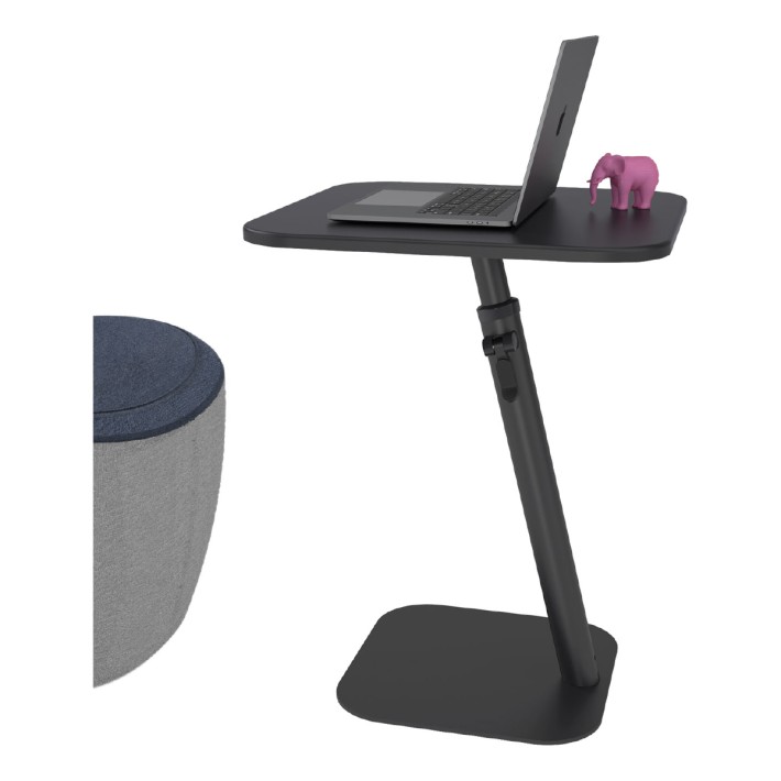 Tavolino Bento per Laptop Modello 453 – Dimensione Piano 48 x 48 cm - Regolabile in Altezza da 55 a 75 cm – Colore Nero