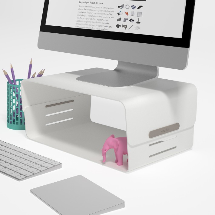 Rialzo Bento per Monitor Regolabile Modello 120 – Colore Bianco