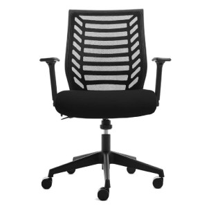 Sedia Operativa da Ufficio Modello RD907 su Ruote - Colore Struttura Nero - Colore Seduta Nero 2