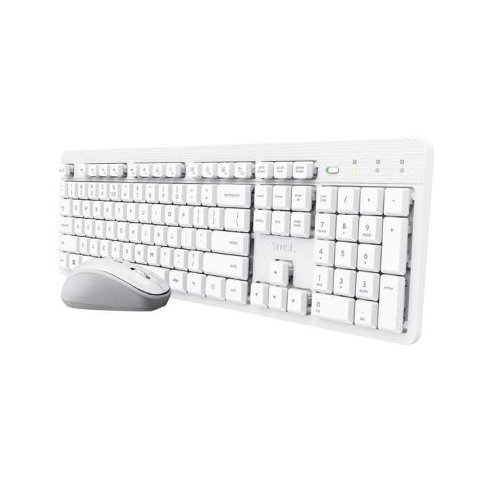 Kit Tastiera IT e Mouse - Trust Ody II - Silent Wireless - Bianco