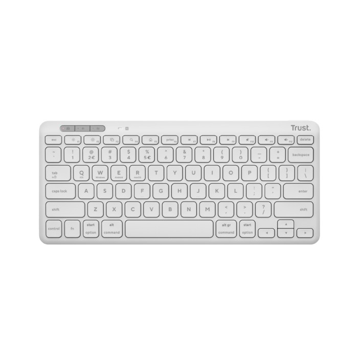 Tastiera IT - Trust Lyra - Compatta Multi-device Wireless - Bianco